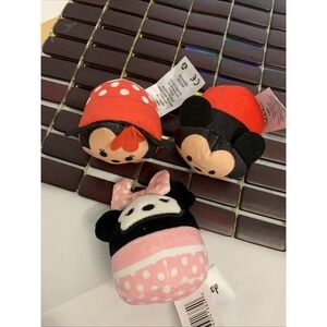 Lot of 3 Disney Mickey and Minnie Mini Squishmallows Excellent Squeezable‎
